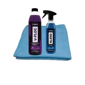 Kit Shampoo Cera Spray Blend Pano Microfibra Brilho Limpeza