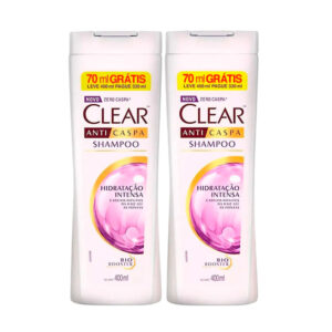 Kit Shampoo Clear Anticaspa Hidratação Intensa Leve 400ml Pague 330ml