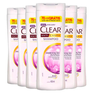 Kit Shampoo Clear Anticaspa Hidratação Intensa Leve 400ml Pague 330ml