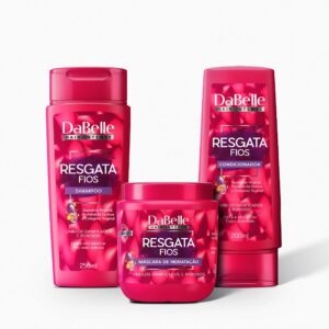 Kit Shampoo Condicionador Máscara 400g Resgata Fios Dabelle Hair