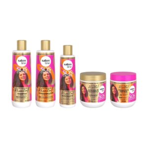 Kit Shampoo Condicionador Máscara Antiporosidade Creme para Pentear e