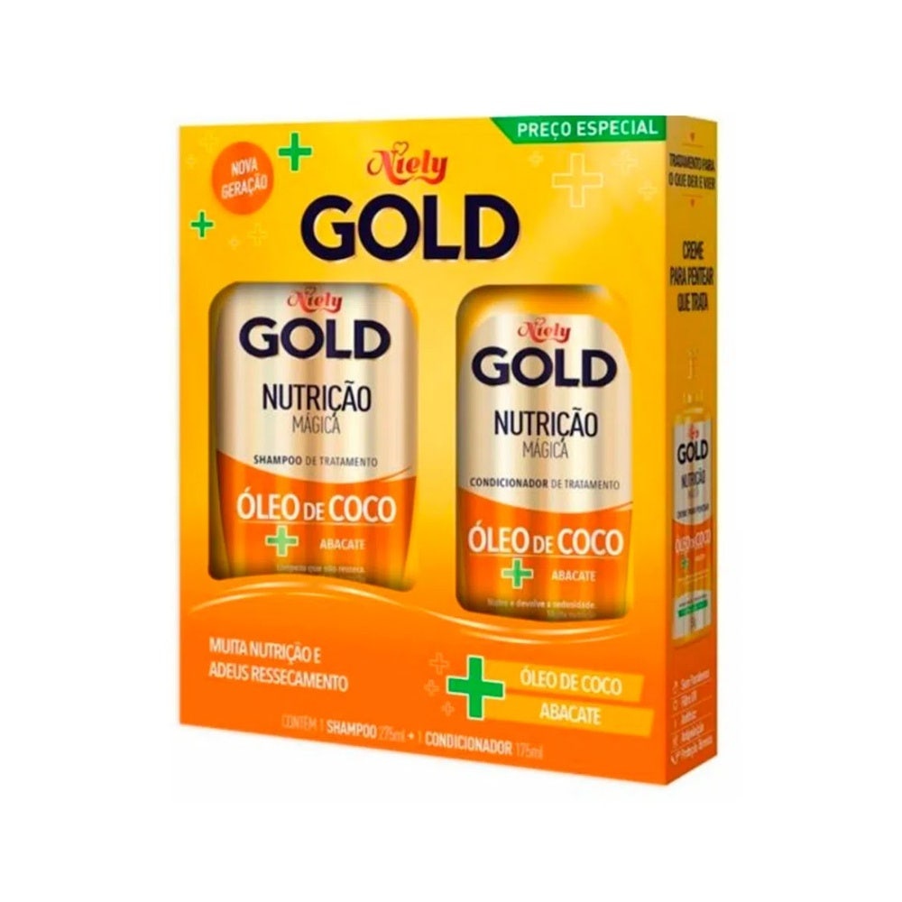 Kit Shampoo Condicionador Niely Gold Nutrição Poderosa