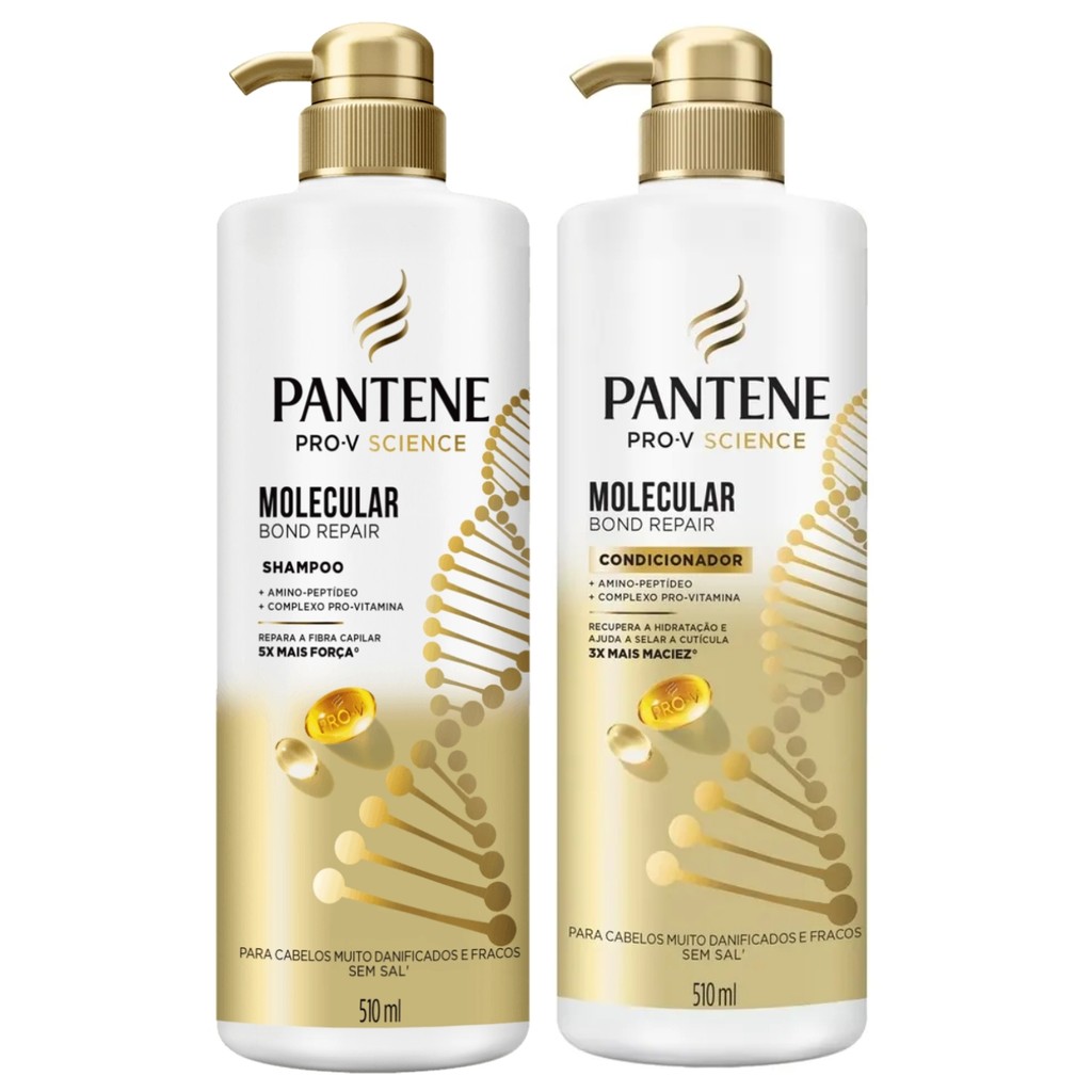 Kit Shampoo Condicionador Pantene Molecular Bond Repair 510ML
