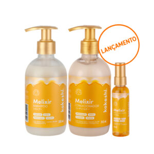 Kit Shampoo Condicionador Sérum Melixir Kokeshi