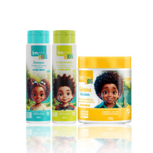 Kit Shampoo e Condicionador Gelatina 500g Linha Kids bn.Cachos