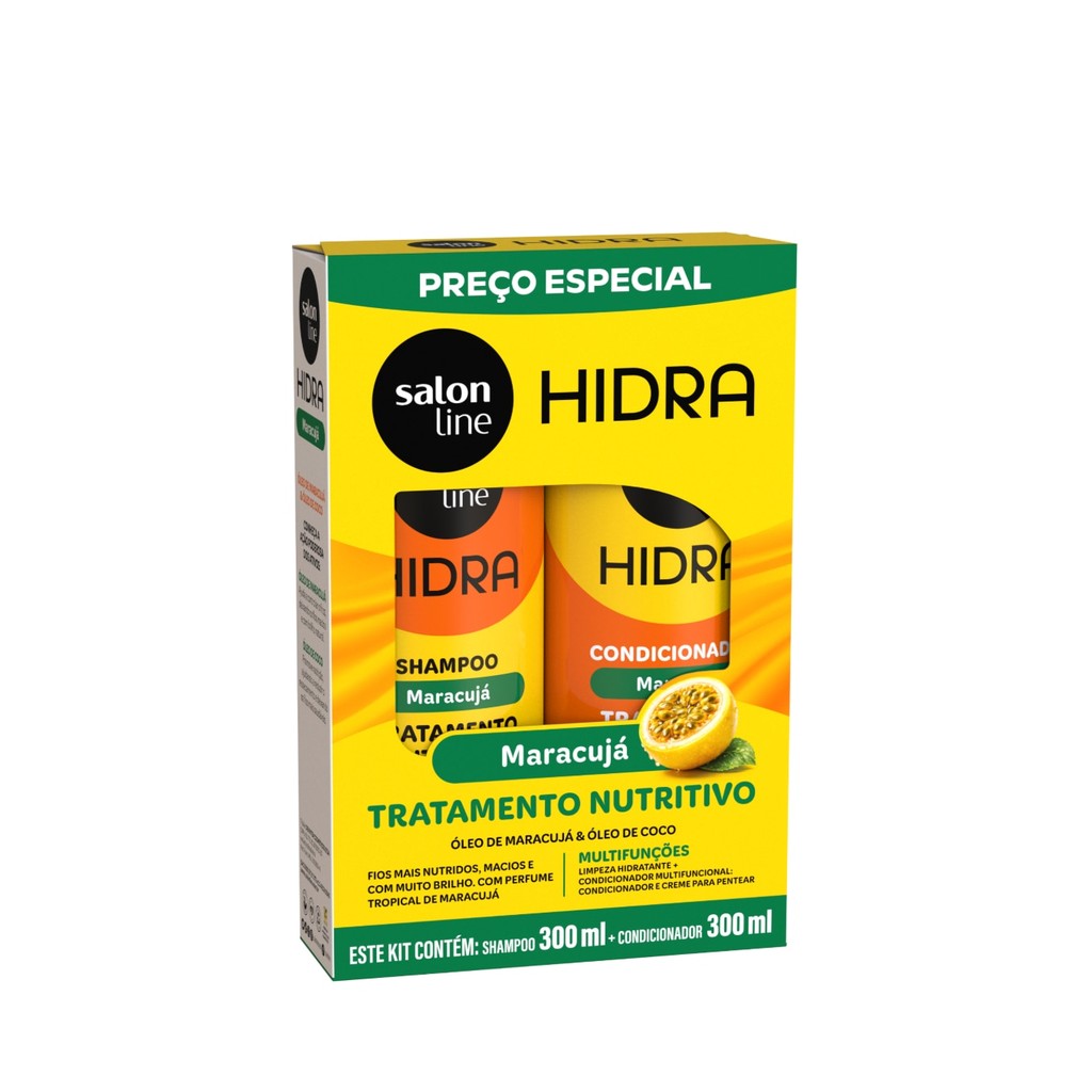 Kit Shampoo e Condicionador Hidra Maracujá Tropical 300ml — Cabelos