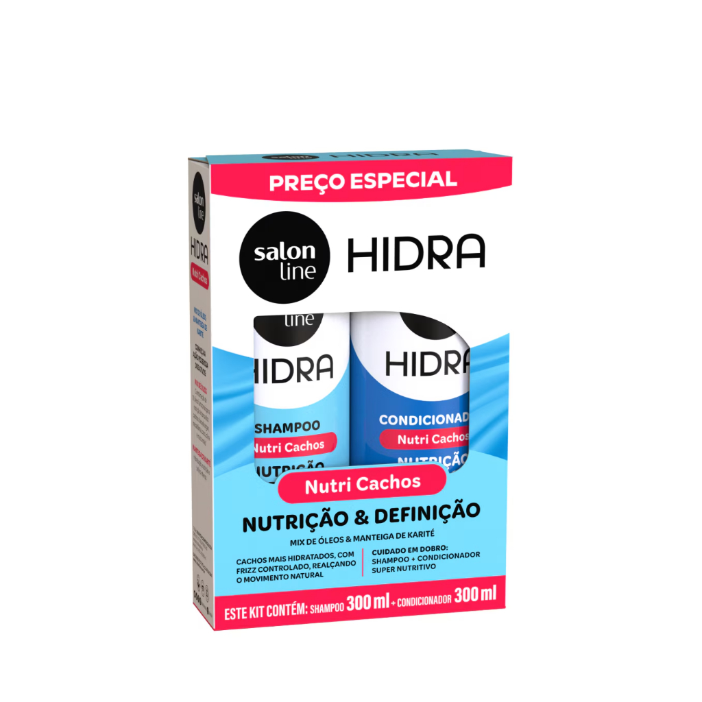 Kit Shampoo e Condicionador Hidra Nutrição e Definição de Cachos 300ml