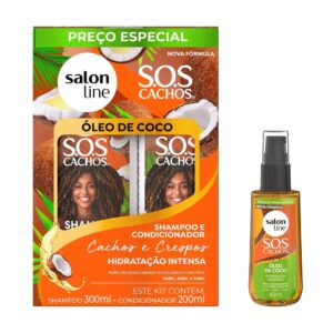 Kit Shampoo e Condicionador Óleo Sos Cachos Óleo de Coco