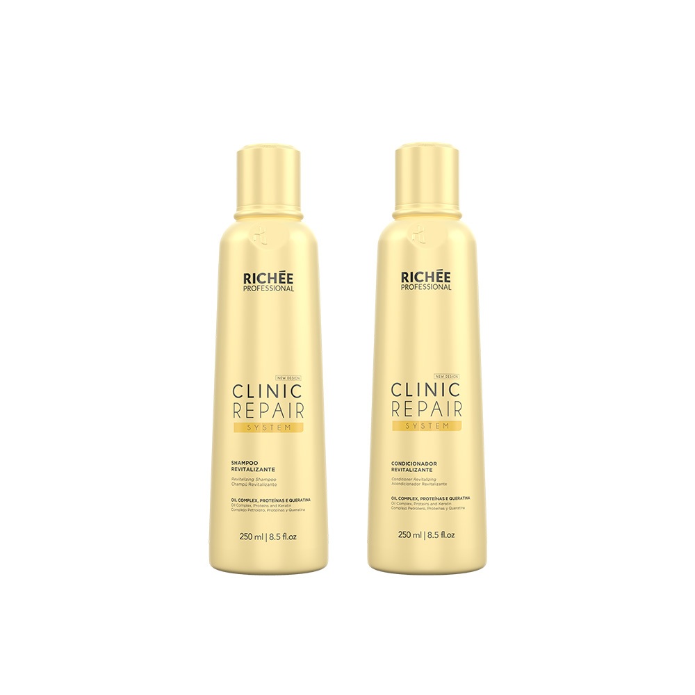 Kit Shampoo e Condicionador Tratamento Profissional Clinic Repair