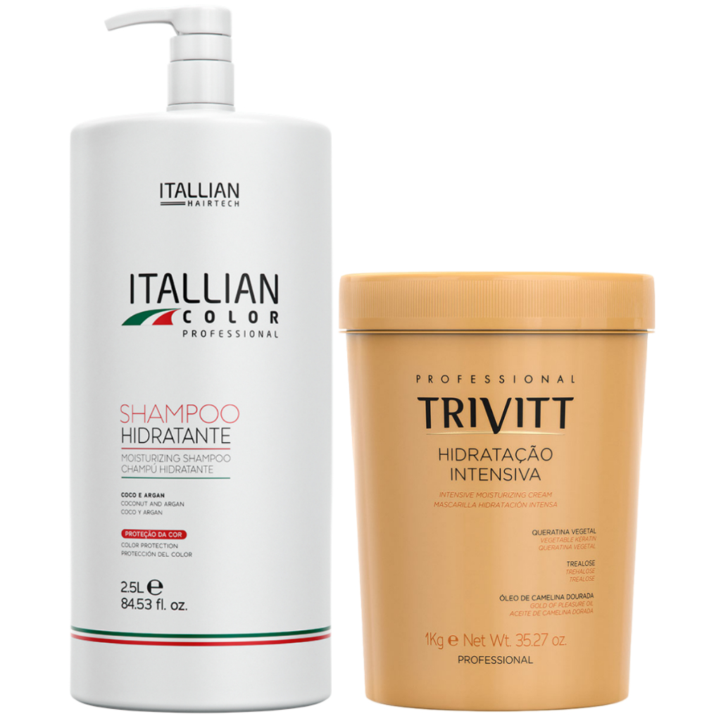 Kit Shampoo Hidratante 2,5 Ltr E Hidratação Intensiva 1KG