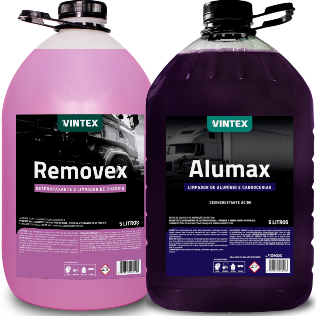 Kit Shampoo Limpeza Motor Roda Chassi Alumax Removex Vonixx — Cabelos