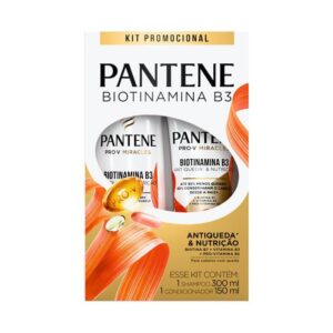 Kit Shampoo Pantene Pro-V Miracles Biotinamina B3 Antiqueda Nutrição