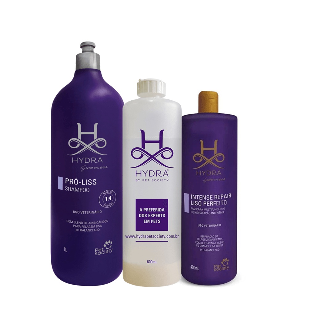 Kit Shampoo Pro-Liss Hydra Groomers, Máscara Liso Perfeito, Frasco