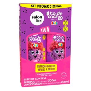 Kit Shampoo Salon line #Todecacho Kids Uva 300ml Condicionador Salon