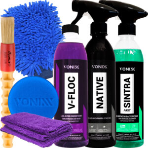 Kit Shampoo V-Floc Cera Native Spray Sintra Fast Pano Aplicador Luva