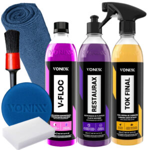Kit Shampoo V-Floc Cera Tok Final Restaurax Pano Aplicador Pincel