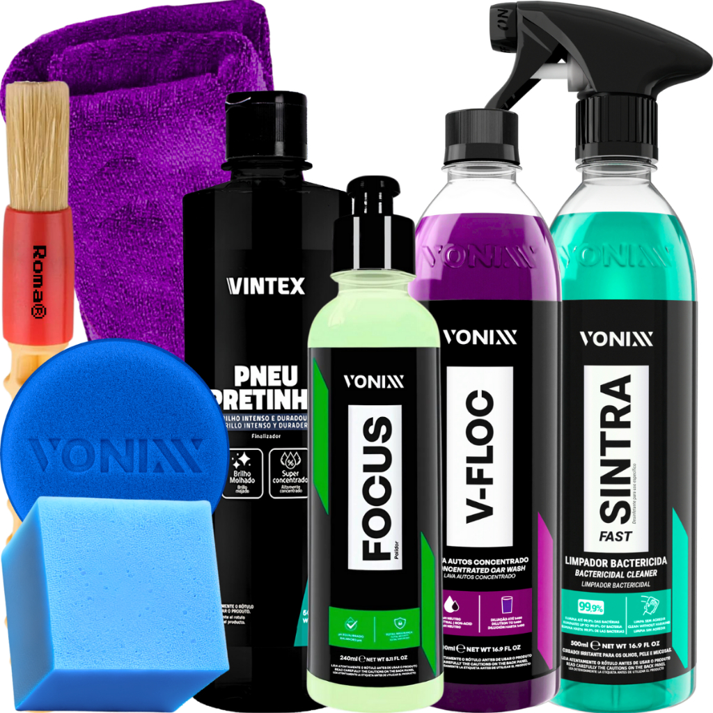 Kit Shampoo V-Floc Focus Limpador Sintra Fast Vonixx Pretinho Vintex — Cabelos