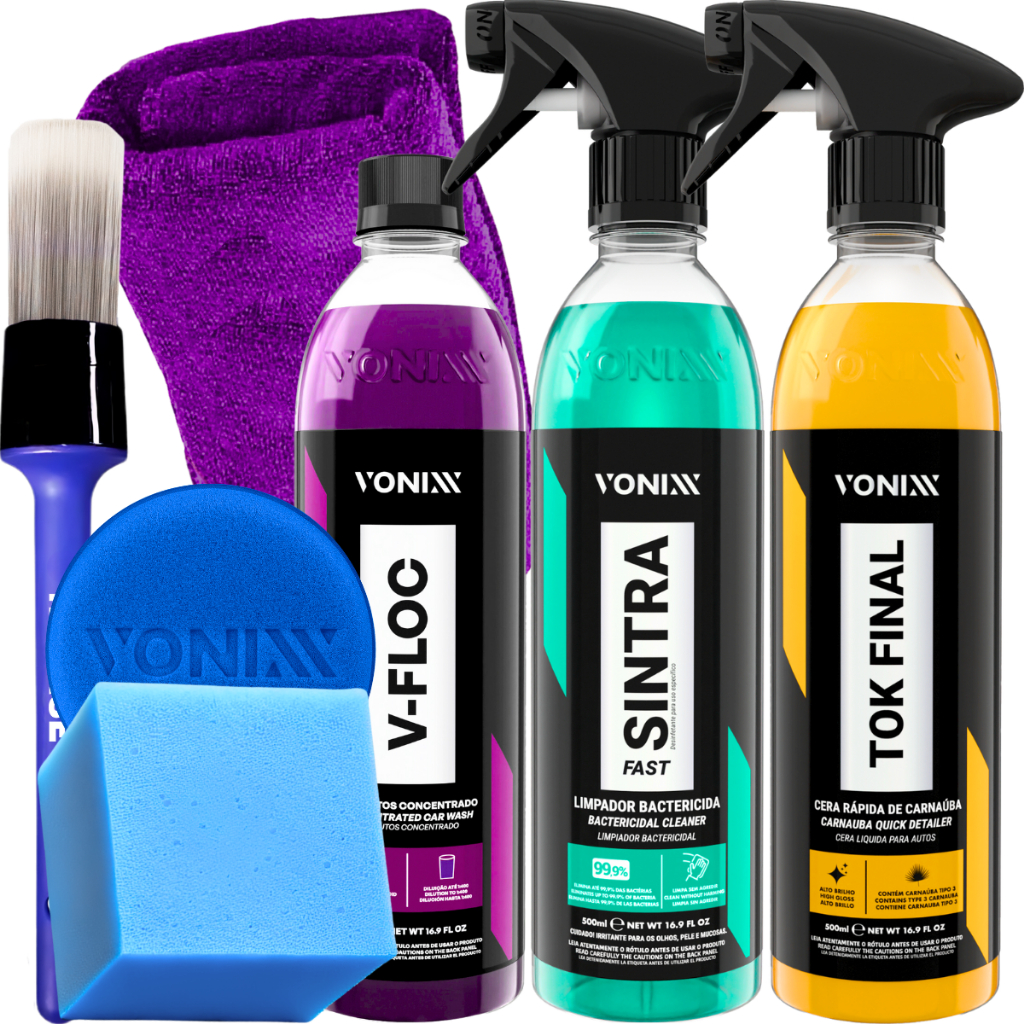 Kit Shampoo V-Floc pH Neutro Cera Tok Final Sintra Fast Vonixx