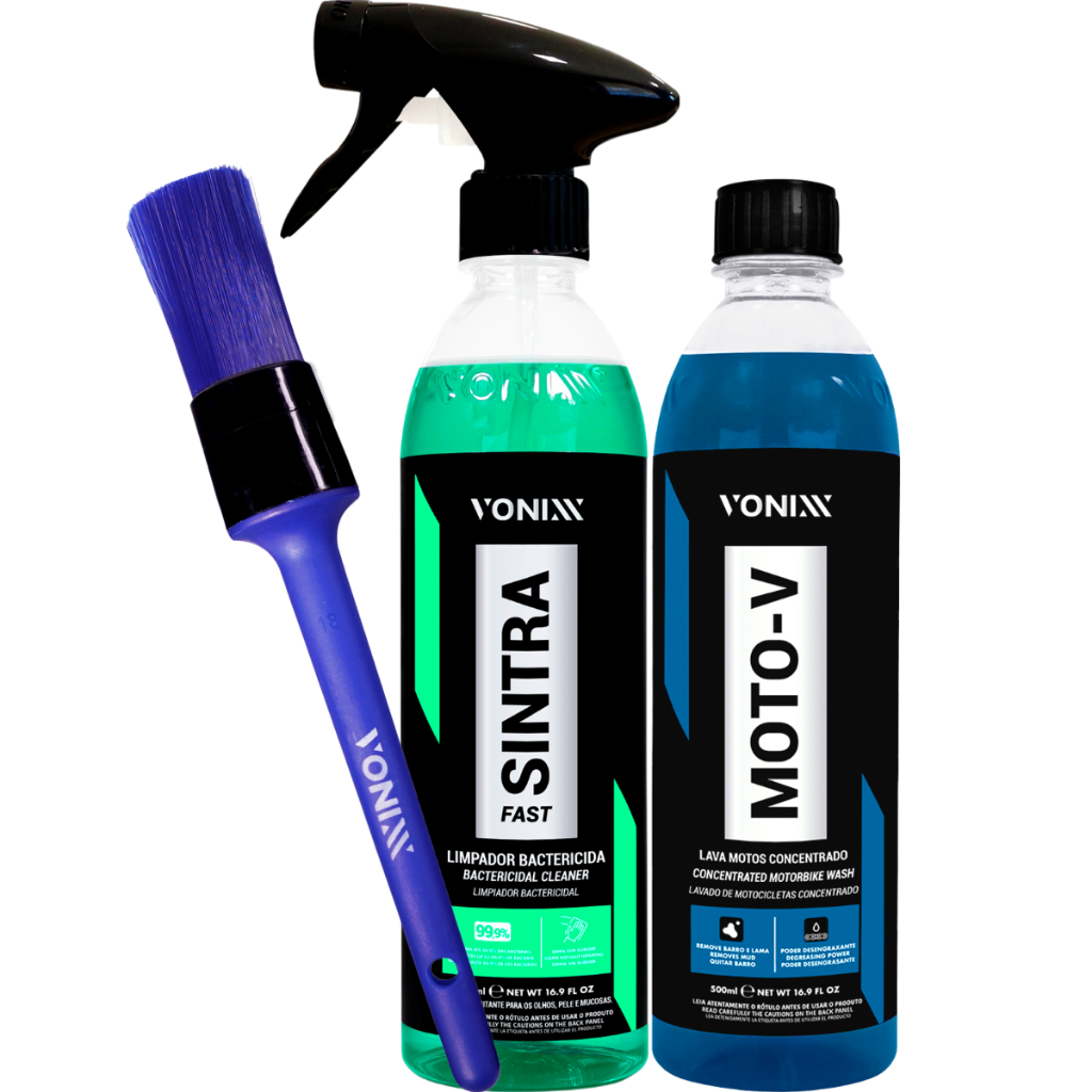 Kit Sintra Fast Limpador Interno Teto Portas Moto-V Shampoo — Cabelos