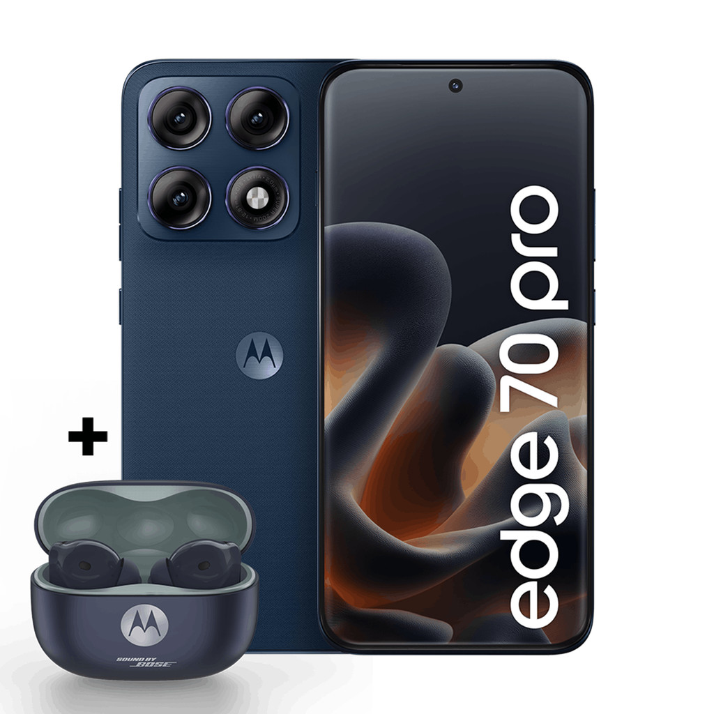 Kit Smartphone Motorola Edge 70 Pro 5G 256GB Moto Buds 2 Plus