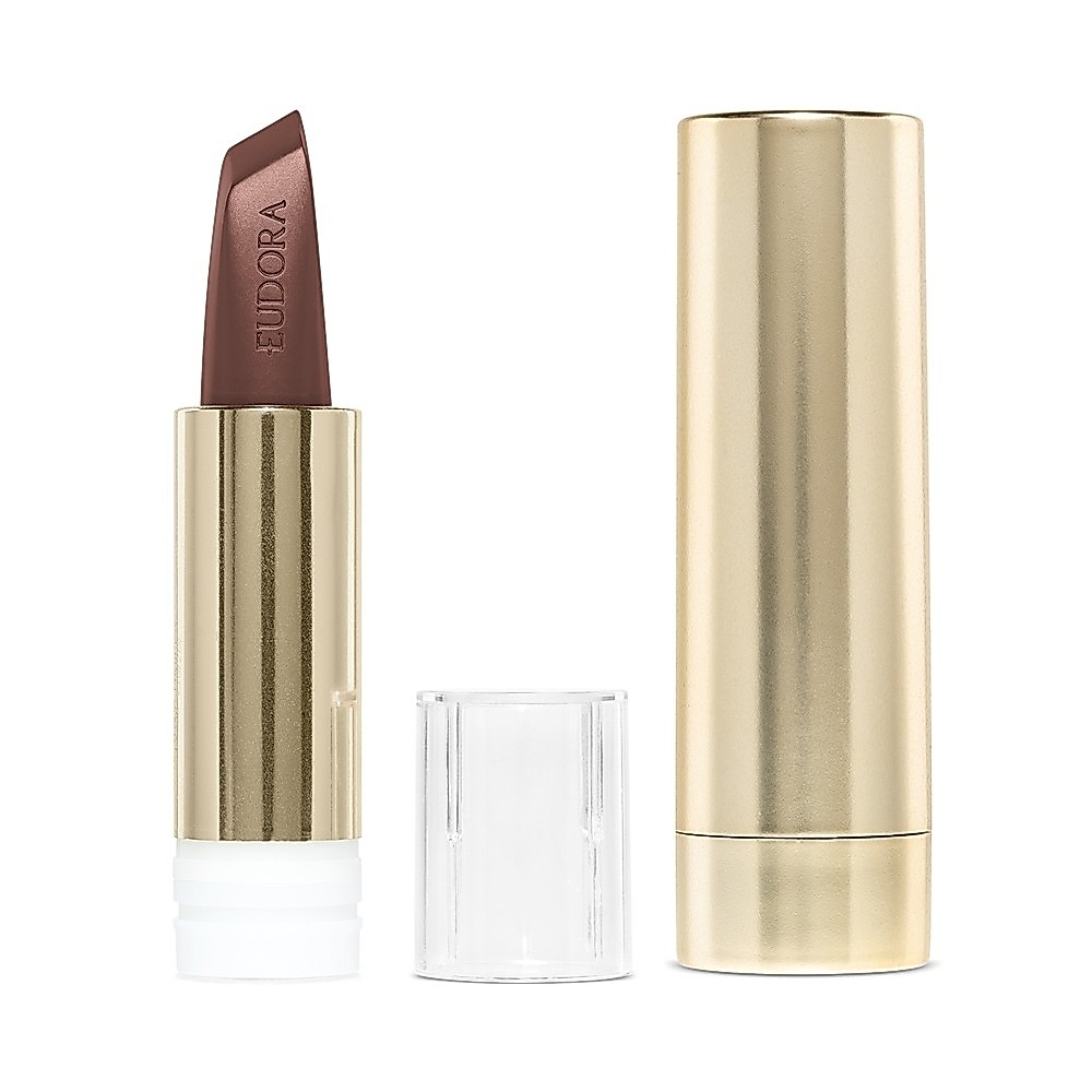 Kit Sofisticada e Determinada: Batom Marrom 3,4g Case Dourado
