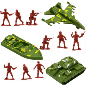 Kit Soldadinhos de Brinquedo 60 Peças com Acessórios Militares Castela