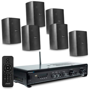 Kit Som Ambiente Frahm Slim 2700 6 Caixas P Academias Potência De