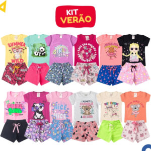 Kit Sortido 10 Peças Roupa Infantil Menina Conjunto Feminino Verão