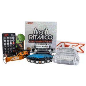Kit Strobo Celebration Ajk Rgb Ritmico 6 Faróis Central Fita Led