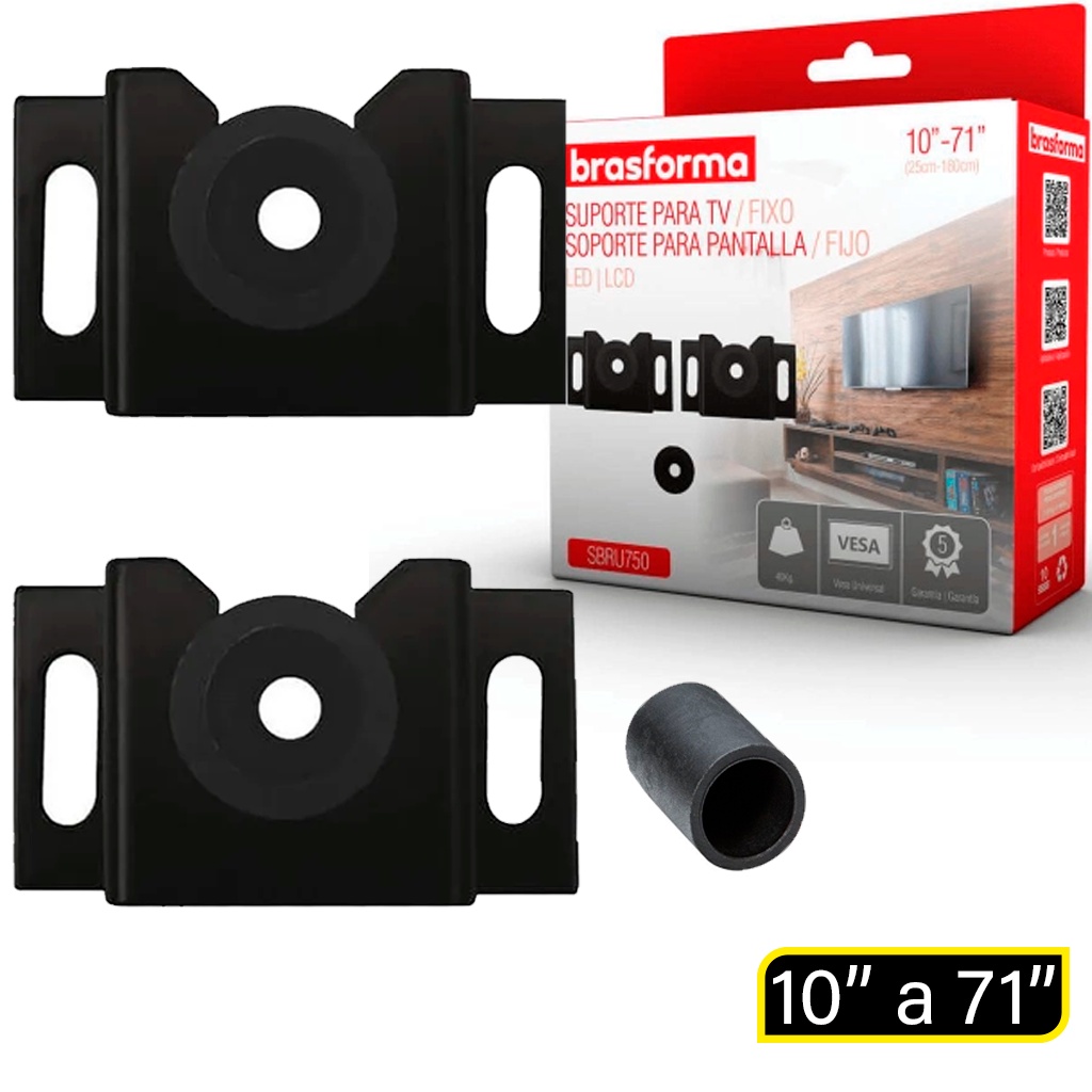 Kit Suporte Para Televisão TV Monitor Led Lcd Universal Smart De
