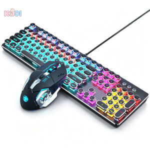 Kit Teclado 100% mecânico Punk Esports mouse para jogos Um item