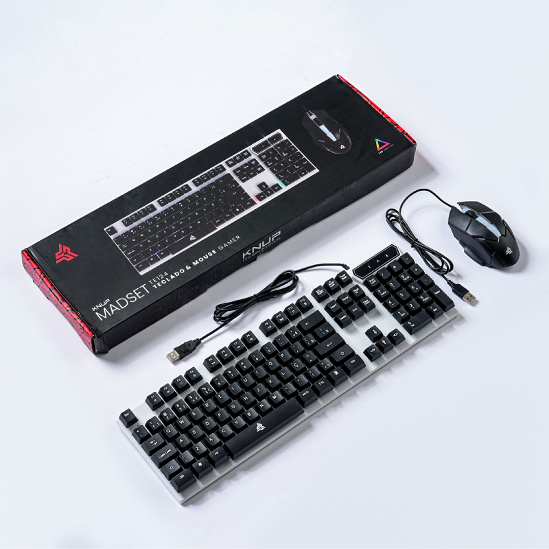Kit Teclado e Mouse Gamer Iluminação LED USB Knup — Informática