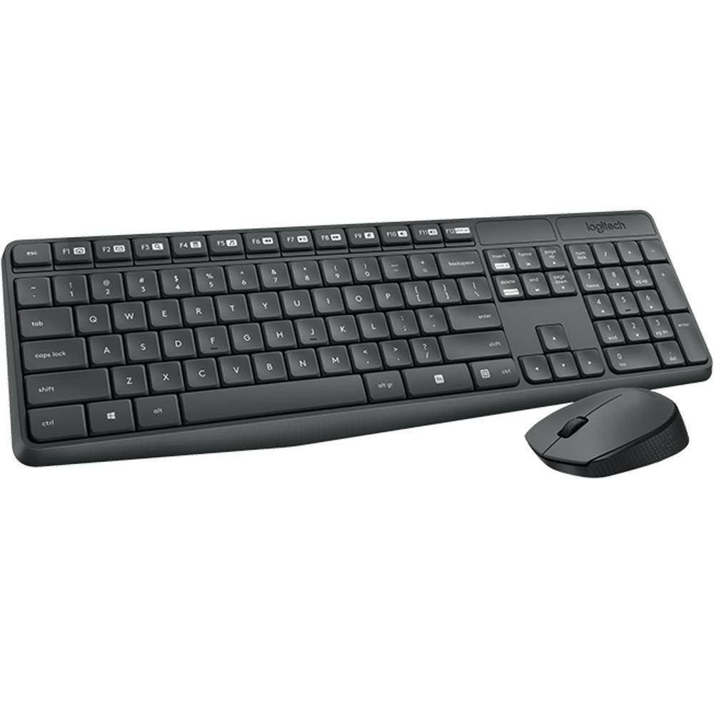 Kit Teclado e Mouse Logitech MK235, Conexão USB, Pilhas Inclusas e