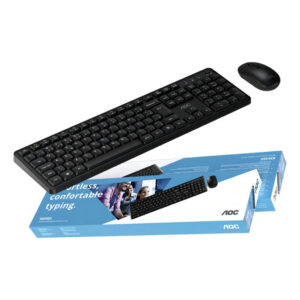 Kit Teclado e Mouse Sem Fio Wireless 2.4 Preto Aoc