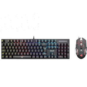 Kit Teclado Mecânico e Mouse, Knup Madset, Mouse 3600 DPI, Teclado