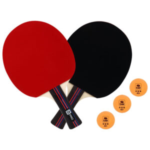 Kit Tênis de Mesa Pro Diamond Blade 2 Raquete 3 Bolinhas Estojo Bel