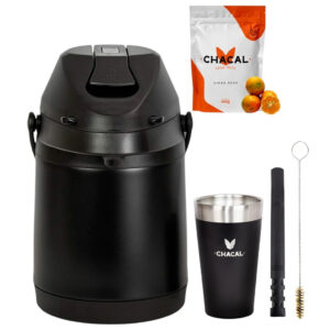 Kit Tereré Chacal Copo Térmico 473ml Bomba V6 Tela Garrafa Térmica