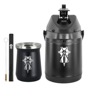 Kit Tereré Garrafa Térmica 2.5l Copo 236ml Agronimia Santa