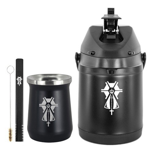 Kit Tereré Garrafa Térmica 2.5l Copo 236ml Agronimia Santa — Cozinha e Utensílios