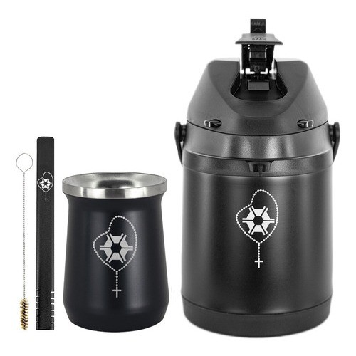 Kit Tereré Garrafa Térmica 2.5l Copo 236ml Agronomia Terço