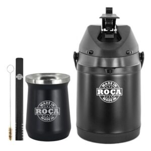 Kit Tereré Garrafa Térmica 2.5l Copo 236ml Escrita Made Roça