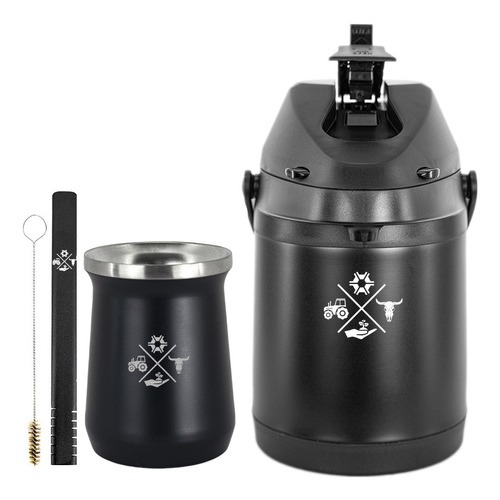 Kit Tereré Garrafa Térmica 2.5l Copo 236ml Made In Roça — Cozinha e Utensílios