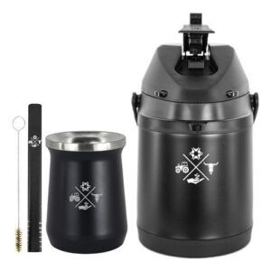 Kit Tereré Garrafa Térmica 2.5l Copo 236ml Made In Roça