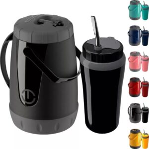 Kit Tereré Garrafa Térmica 2,5 Litros+ Copo Térmico 650ml Bomba Inox