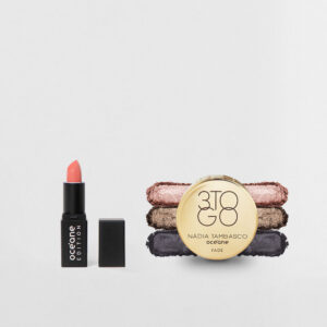 Kit Trio de Sombras 3 To Go Pallete Fade Mini Batom Nude Pink