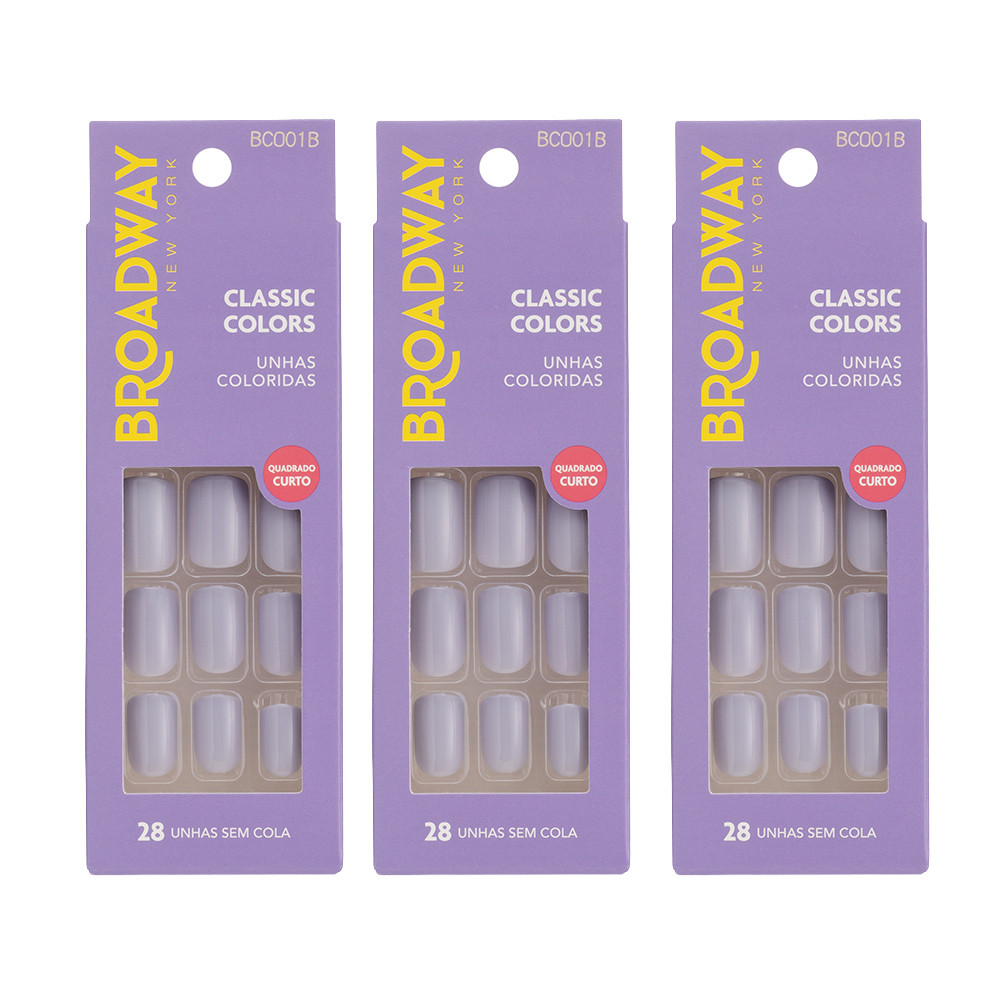 Kit Unha Quadrado Curto Yogurt 2 un Broadway New York
