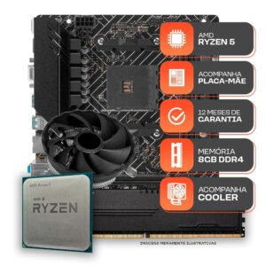 Kit Upgrade Gamer, Amd Ryzen 5 3400G, A520M, 8GB DDR4