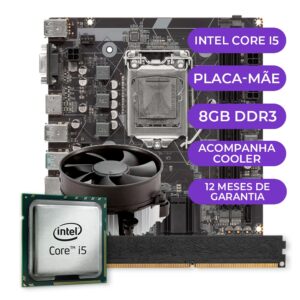 Kit Upgrade, Intel i5 4ª, Cooler, Placa Mãe, 8GB DDR3