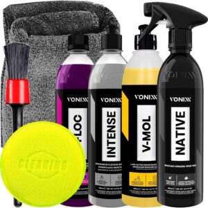 Kit Vonixx Produto para Lavar Carro Moto Encerar Shampoo V-Floc e