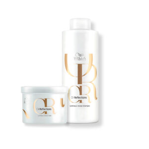Kit Wella Shampoo 1L e Máscara 500g Oil Reflections